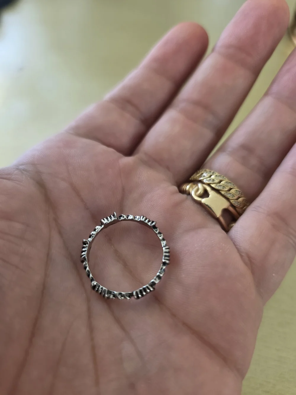 Silver Twisted Thorns Ring - Delicate Women's Band